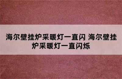 海尔壁挂炉采暖灯一直闪 海尔壁挂炉采暖灯一直闪烁